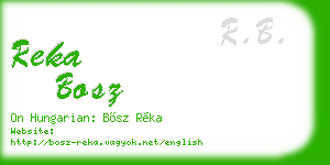 reka bosz business card